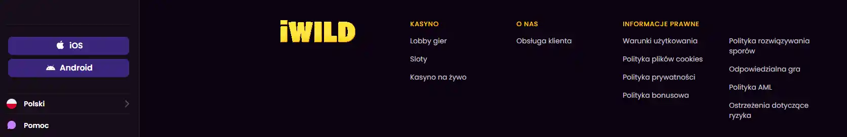 Polski język i waluta PLN w interfejsie iWild